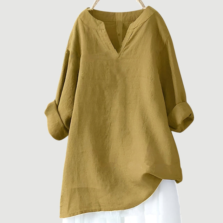 Modern women's airy top in a relaxed fit, designed for ultimate summer comfort.