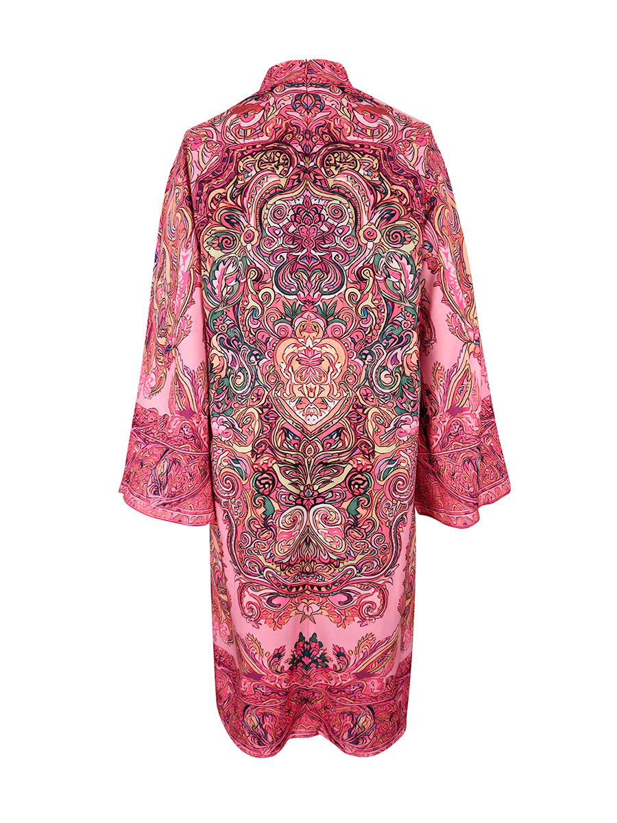 Stylish long sleeve loose midi dress for women, featuring a chic mock neck.
