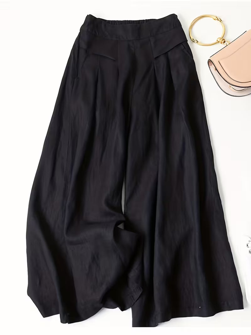 Fashionable wide-leg women's trousers. Loose fit casual pants for ultimate comfort & summer style.