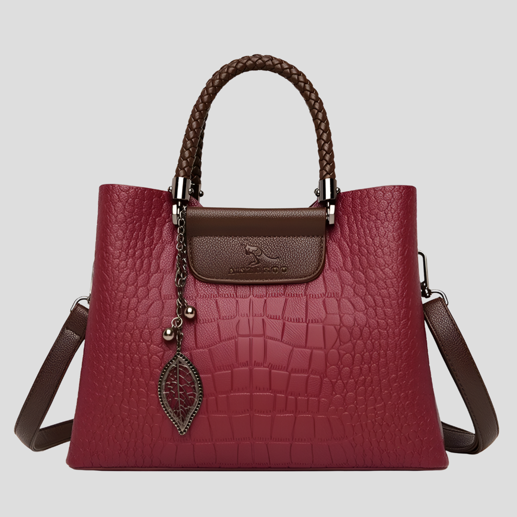 Versatile black leather shoulder bag. A women's luxury everyday handbag, perfect for shopping and style.