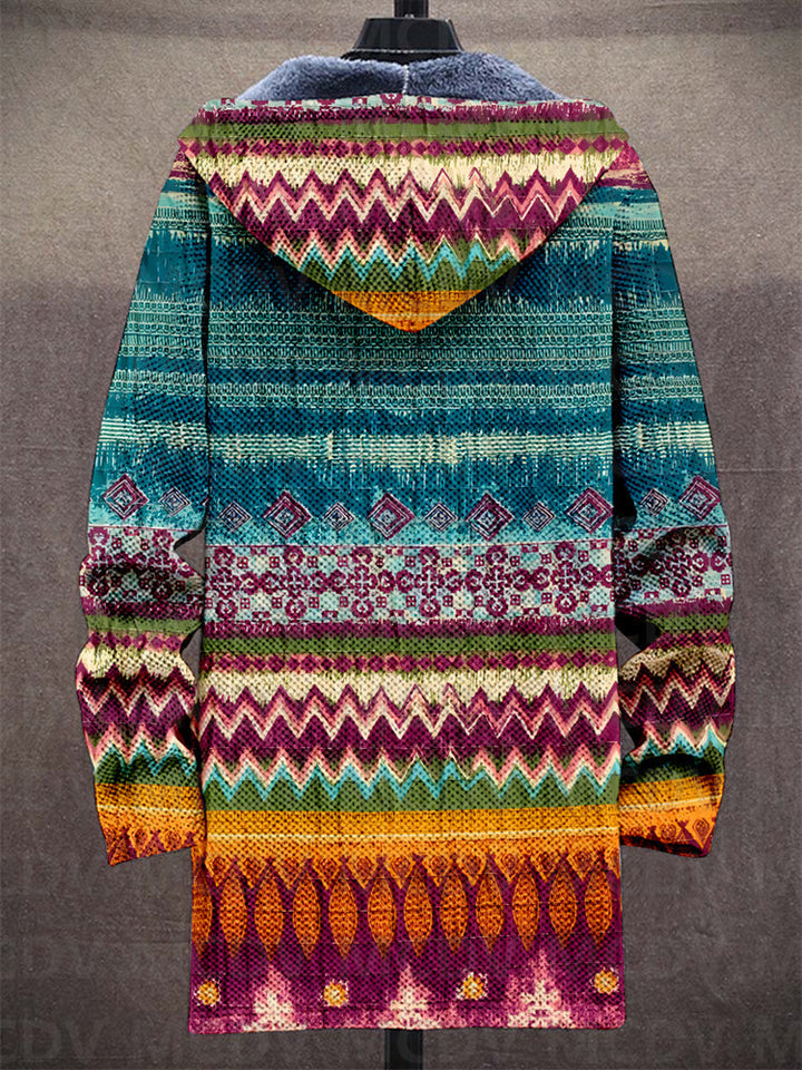 Artistic women's open-front cardigan. Elegant long sleeve design, perfect for casual or chic luxury fashion.