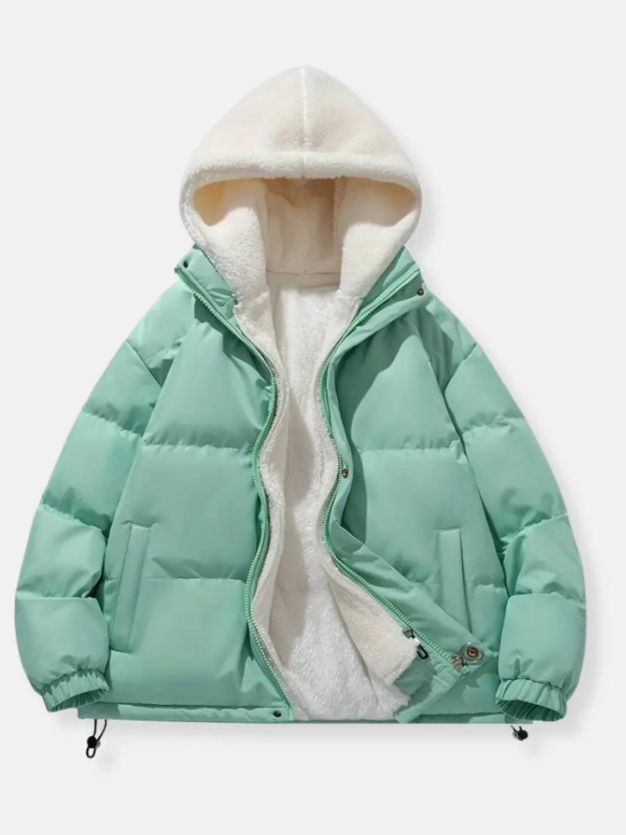 Luxury women's winter coat, comfortable, cozy, and trendy for all cold weather needs.