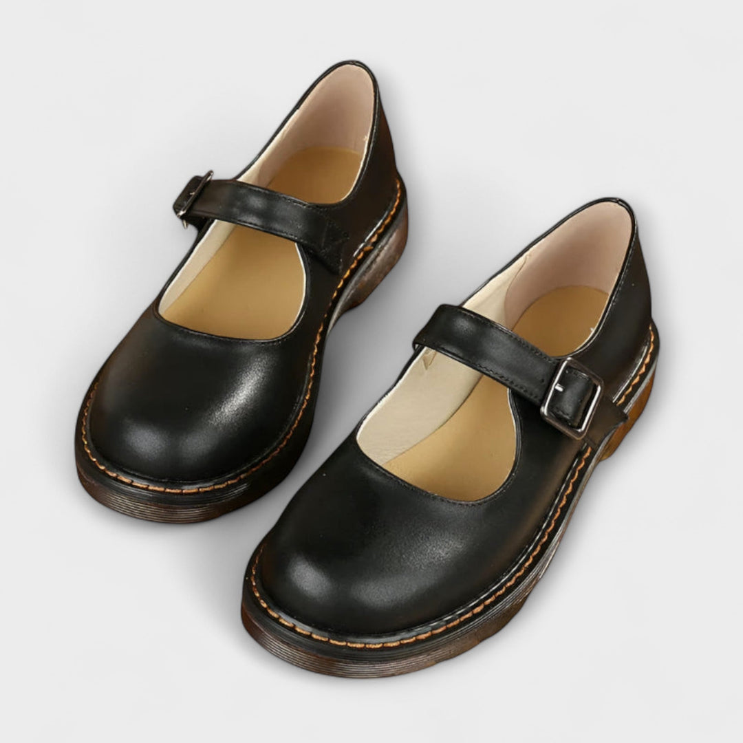 Versatile women's Mary Jane flats featuring a chic buckle strap, suitable for work, casual outings, or stylish wear.