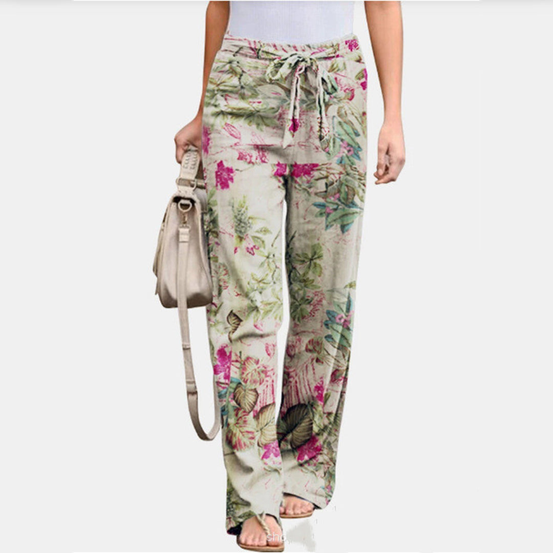Mid-waist casual trousers for women, ideal for comfortable office casual or stylish everyday wear.