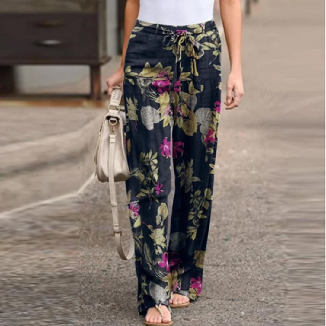 Stylish women's mid-waist casual pants, versatile for office casual, travel, or comfortable everyday outfits.