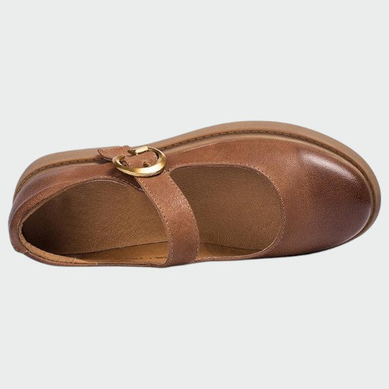 Two-tone women's Mary Jane shoes, modern elegant design, comfortable block heel, ideal for dress or everyday.