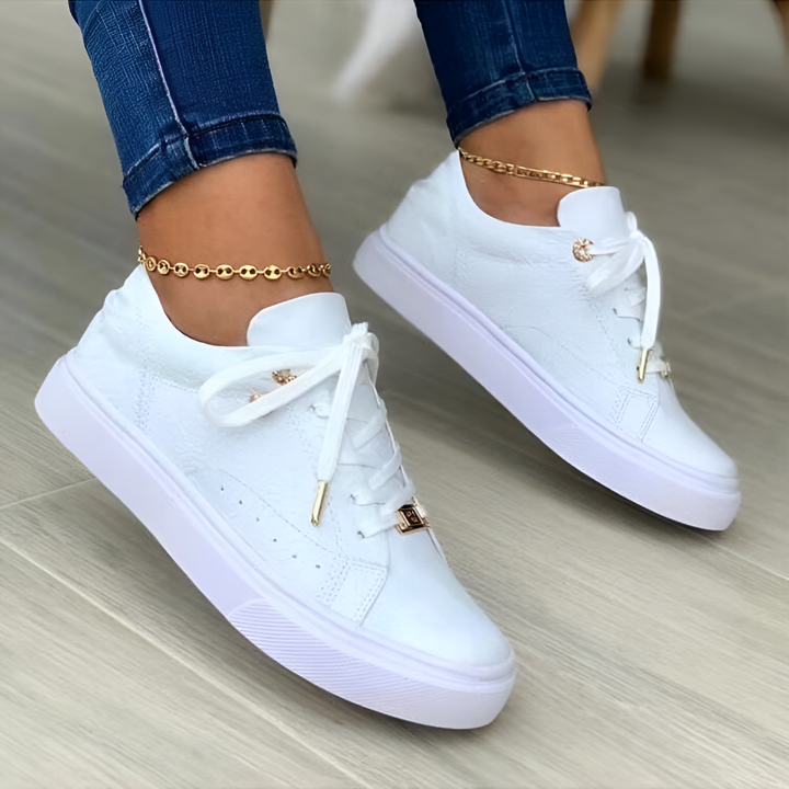 New women's comfortable casual sneakers. Modern everyday footwear for stylish ladies.