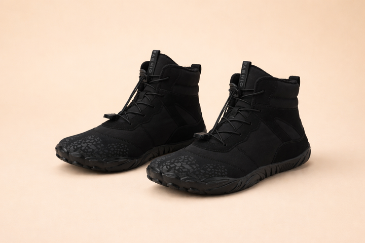 Versatile women's waterproof winter boots; modern, barefoot style for outdoor adventures & casual comfort.