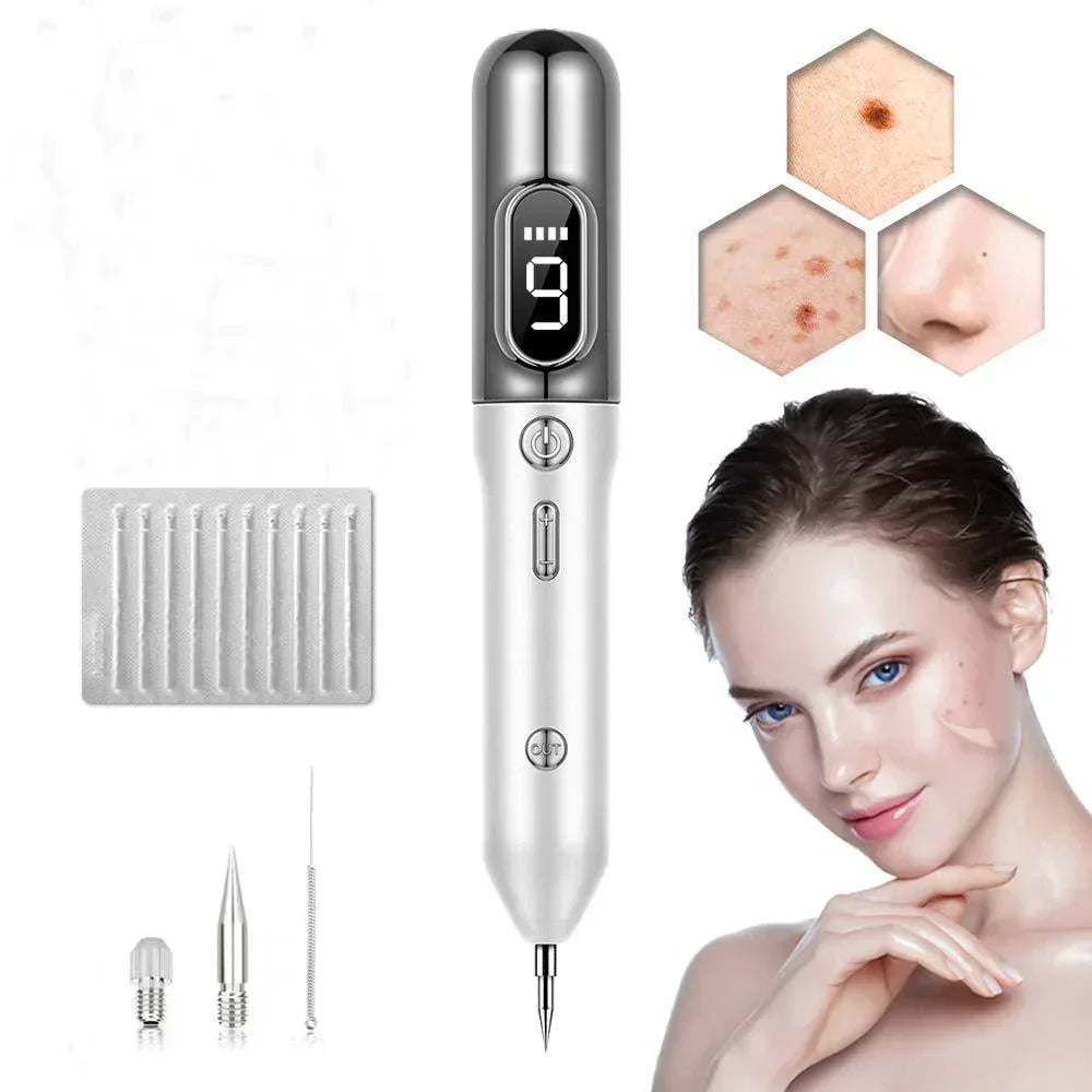 Advanced women's plasma pen for comprehensive skin treatment, including blemish, mole, & skin tag removal.