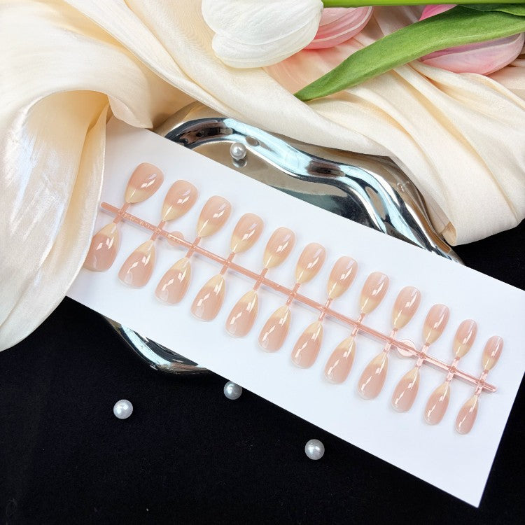 Easy-apply natural glossy press-on nails for women. Artificial nails for a flawless, polished, instant beauty look.