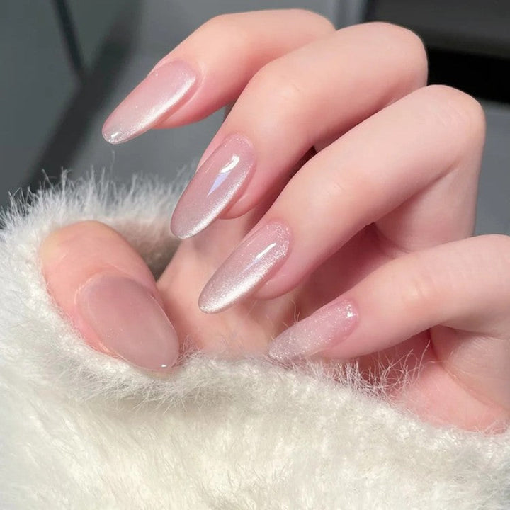 Complete nude pink cat eye gel nail art kit for stunning, long-lasting beauty and professional gel nails.