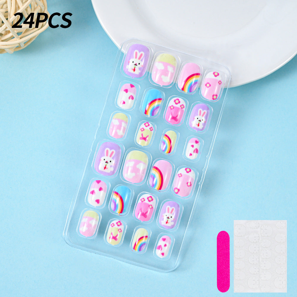 Chic ocean themed press-on nails, perfect for a quick summer manicure with intricate beach designs.