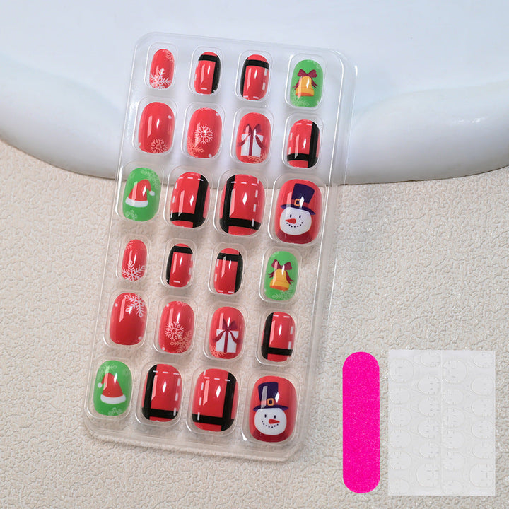 Easy application press-on nails, summer-ready with a vibrant ocean blue, shells, and delicate starfish art.