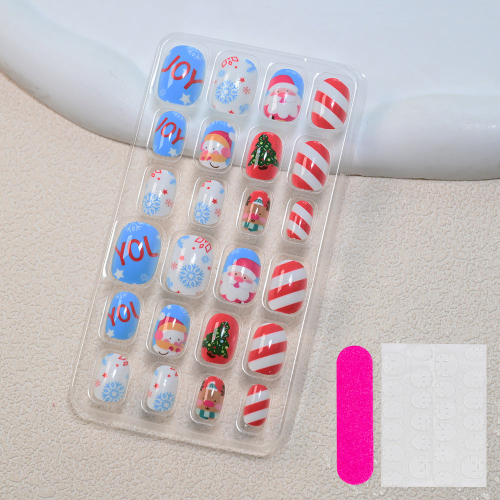 Summer beach press-on nails, showcasing beautiful blue ocean waves and elegant white seashell patterns.