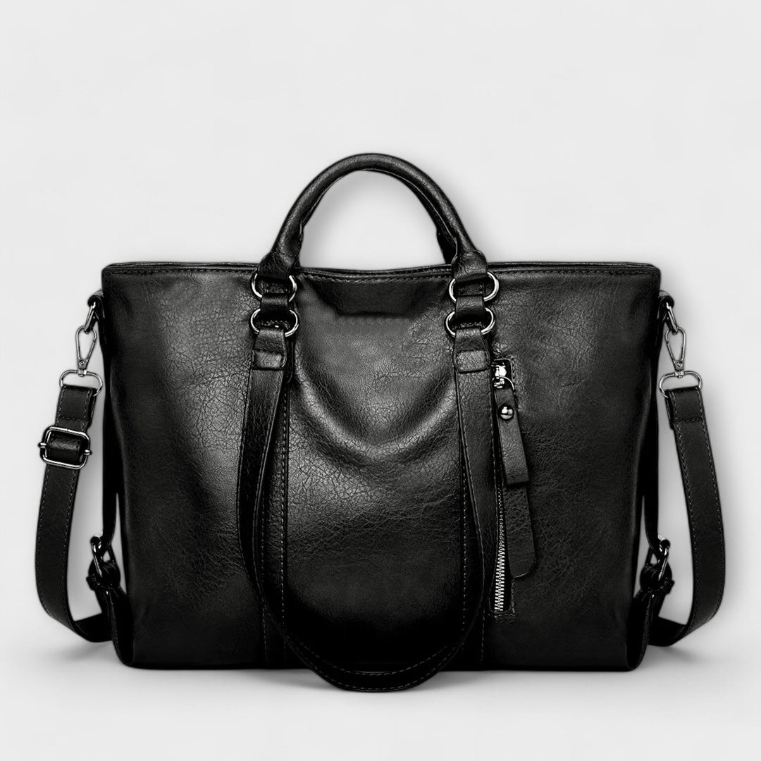 Versatile Olívia leather tote bag for women. Use as a shoulder bag or spacious handbag for daily essentials.
