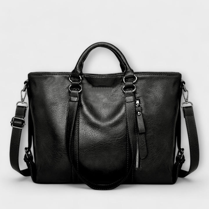 Versatile Olívia leather tote bag for women. Use as a shoulder bag or spacious handbag for daily essentials.