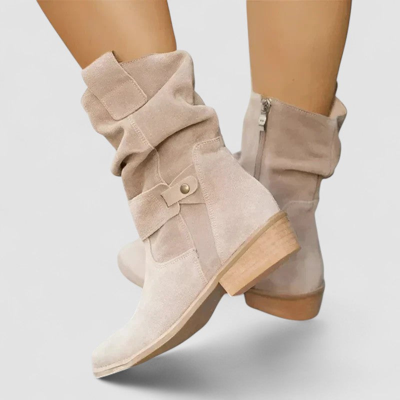Women's orthopaedic ankle boots, supportive and comfortable for everyday wear. Features side zip.