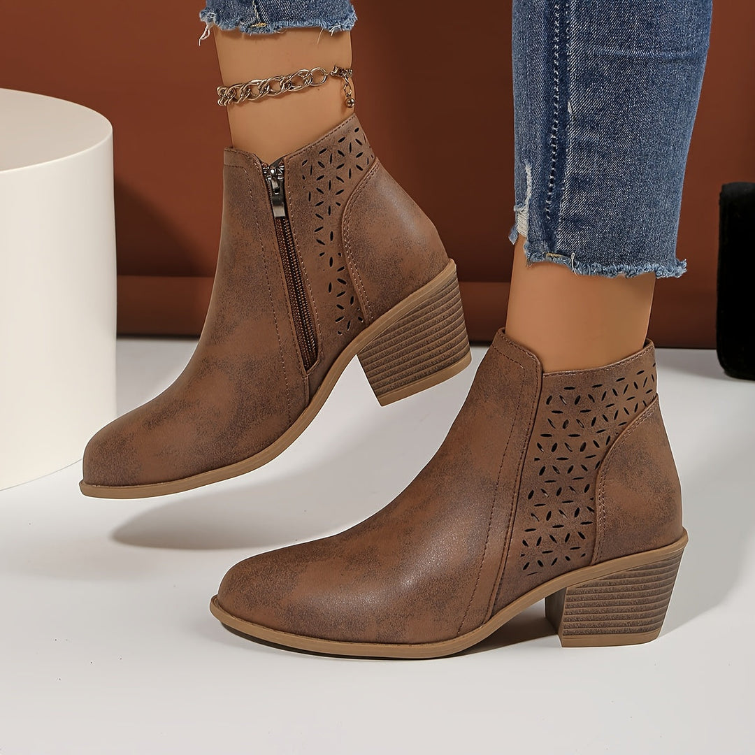Laser-cut orthopaedic boots for women, combining style, comfort, and non-slip safety.