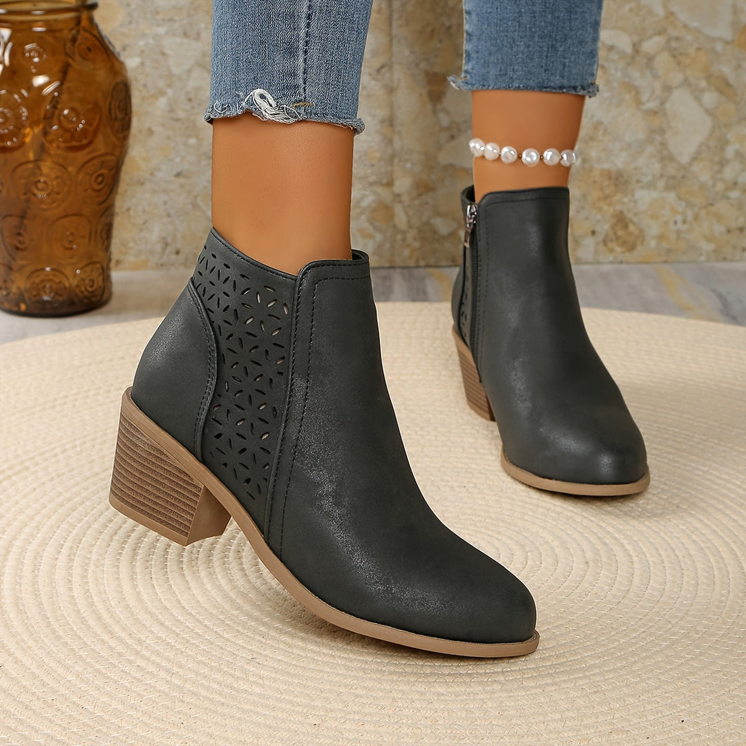 Women's casual boots with orthopaedic support, non-slip sole, and modern laser design.