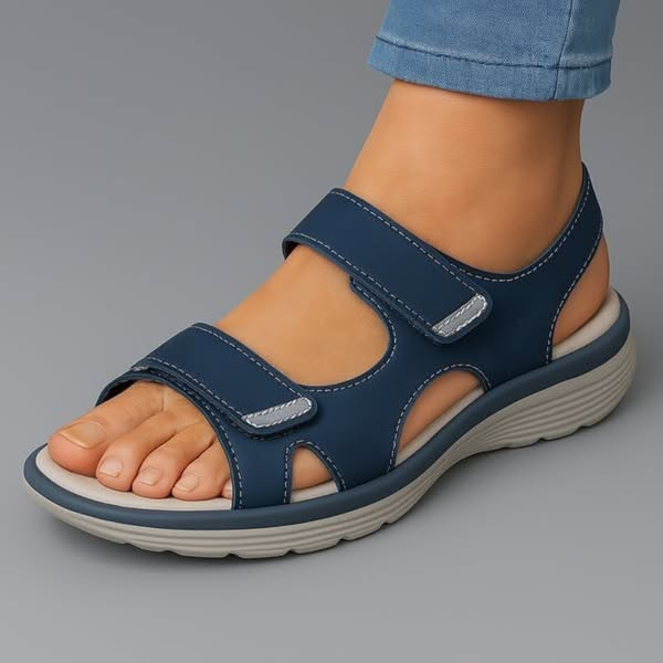 Women's orthopaedic comfort sandals with arch support for all-day foot pain relief. Ideal for walking & casual wear.