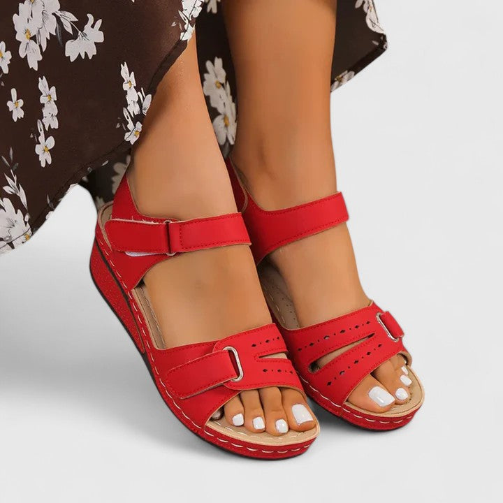 Women's orthopaedic comfort sandals with arch support for foot pain relief, ideal for daily wear.