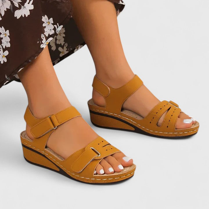 Summer women's sandals designed for foot pain relief, offering orthopaedic support & all-day comfort.