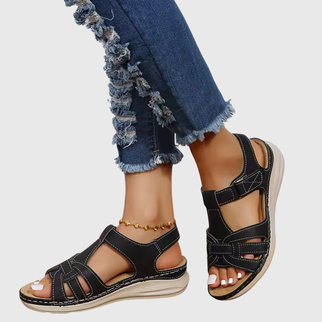 Orthopaedic women's comfort sandals, providing excellent arch support & all-day comfort for active summer wear.