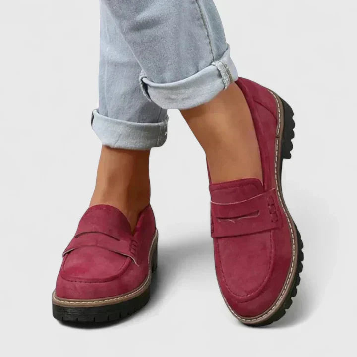 Women's orthopaedic comfort loafers, a smart casual slip-on flat with ergonomic support, perfect for daily walking.