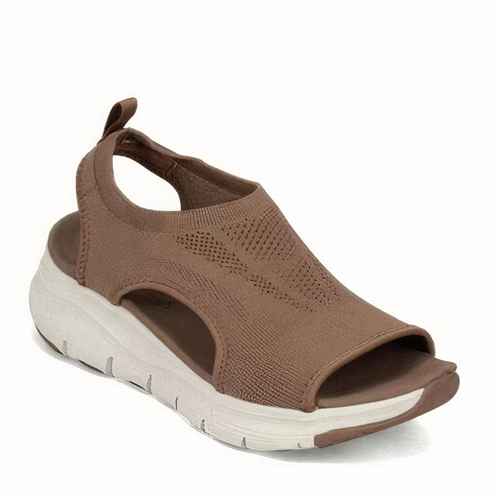 Comfortable women's orthopaedic sandals with arch support for foot health, ideal everyday summer shoes.