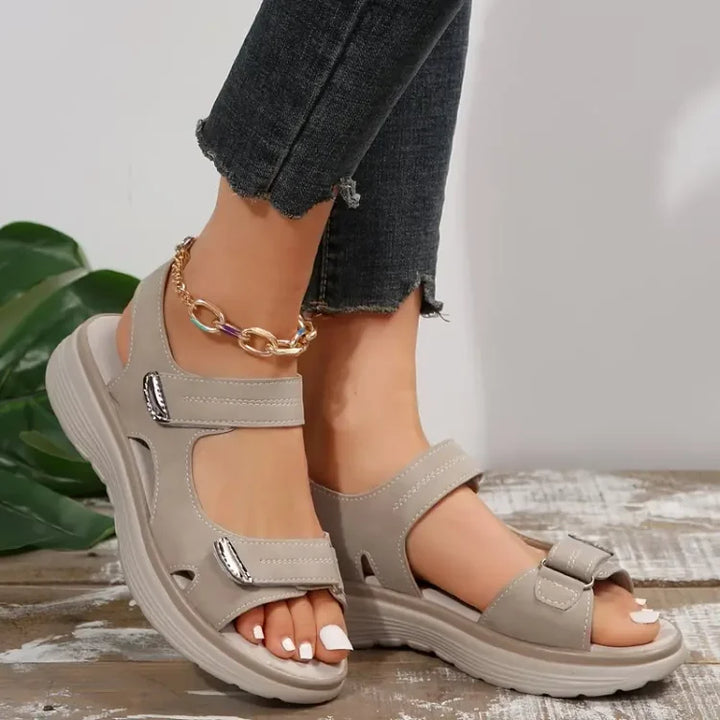 Women's orthopaedic sandals with adjustable comfort, arch support for daily foot pain relief.