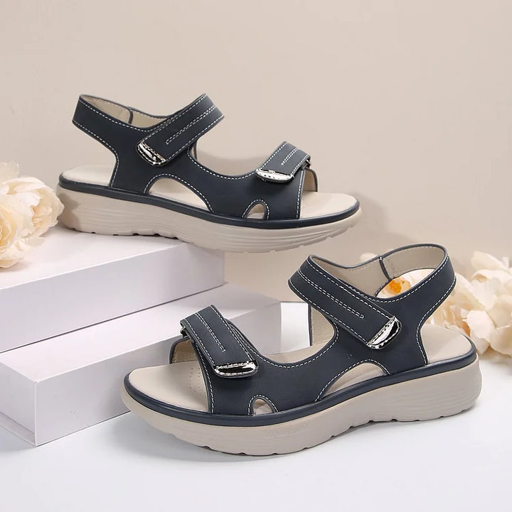 Orthopaedic sandals for women, offering foot pain relief with adjustable straps & arch support.