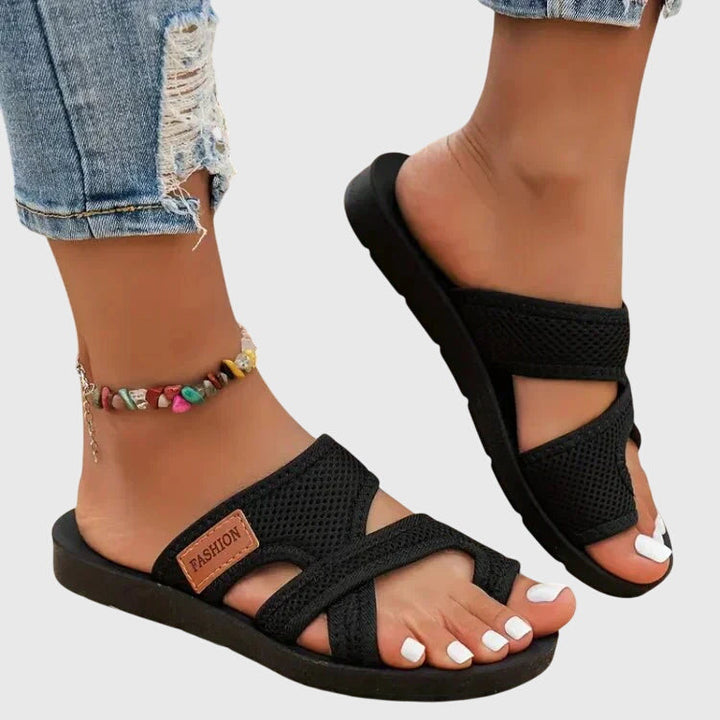 Women's orthopaedic sandals with arch support for bunion relief & foot comfort. Ideal summer walking shoes.