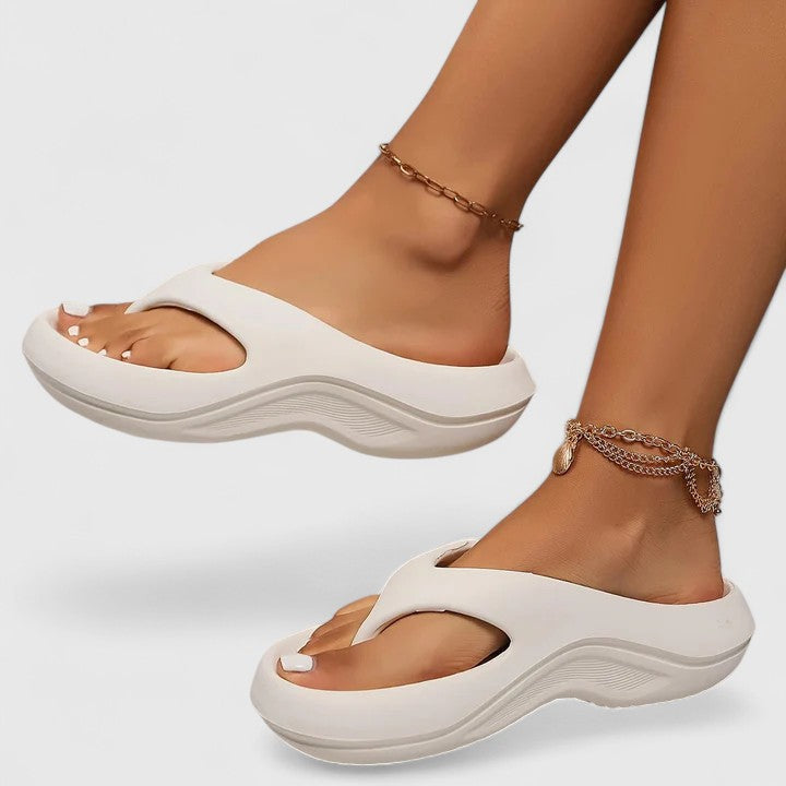 Cloud-comfort women's sandals, providing orthopaedic support and easy slip-on convenience.