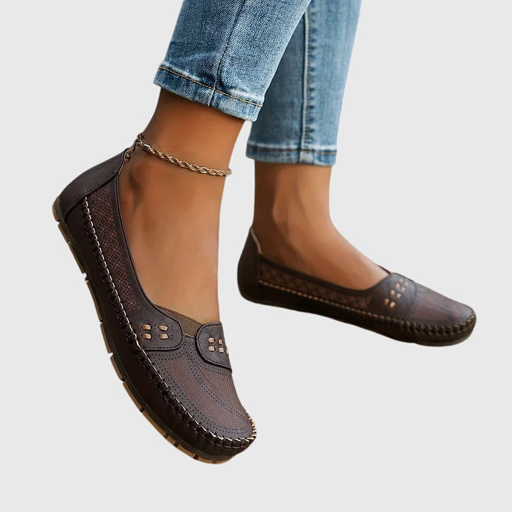Durable women's orthopaedic walking shoes, easy slip-on design for ultimate foot health & comfort.