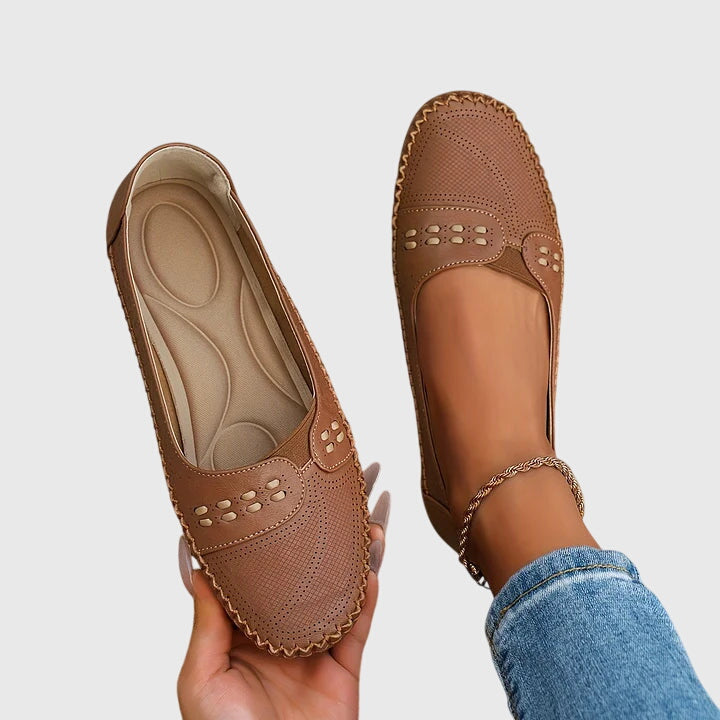 Ladies' casual slip-on comfort shoes with advanced orthopaedic arch support; perfect for daily wear.