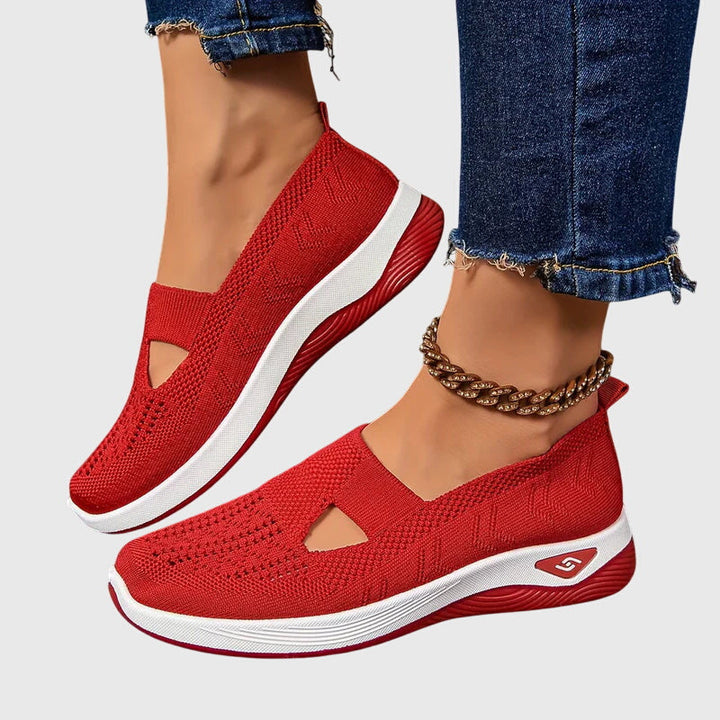 Supportive women's orthopaedic slip-on footwear, perfect for long walks & everyday comfort.