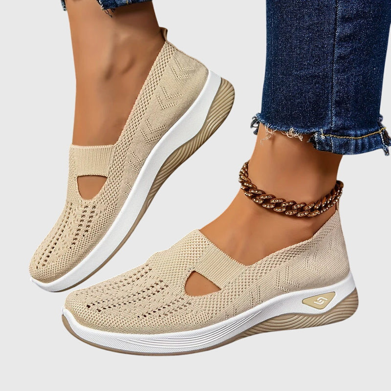 Stylish women's slip-on orthopaedic shoes, great for daily wear, providing arch & foot support.
