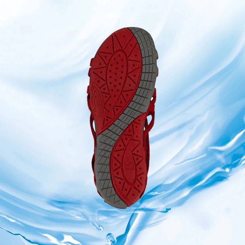 Everyday women's orthopedic flat sandals. Adjustable strappy style ensures comfort & support.
