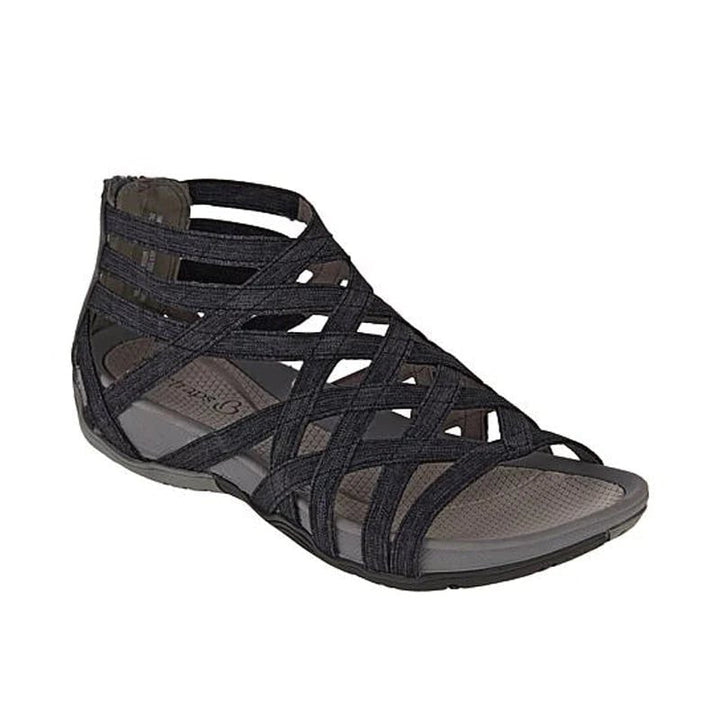 Stylish women's orthopedic flat sandals with adjustable straps for all-day comfort.