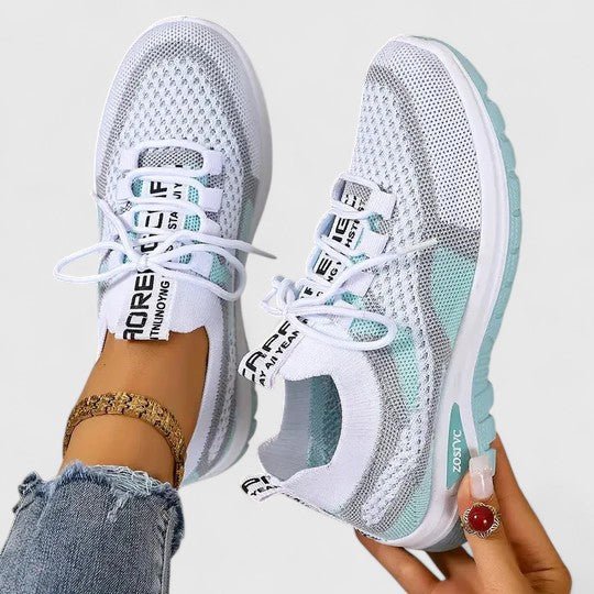 Women's arch-support trainers, breathable and orthopedic, ideal for daily casual and athletic use.