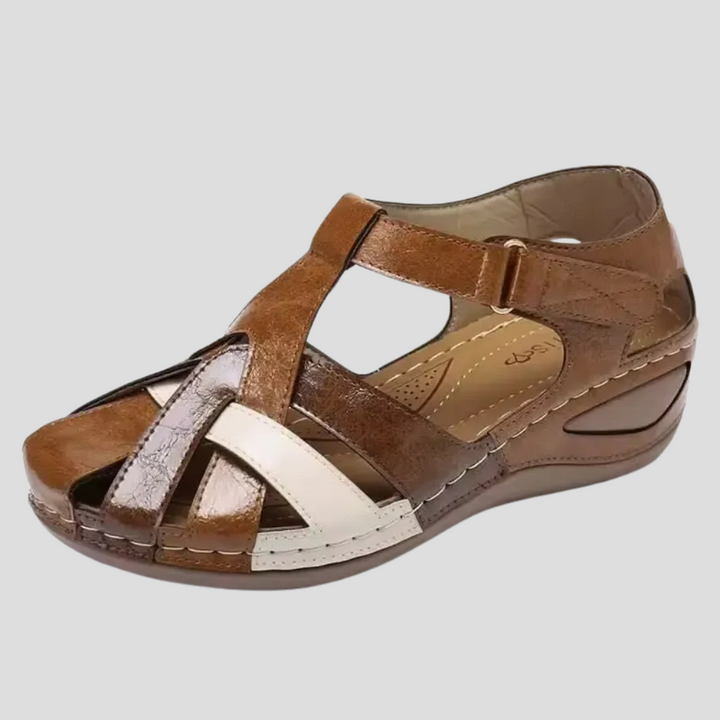 Adjustable strap women's orthopedic sandals with arch support, perfect for summer walking & casual daily wear.