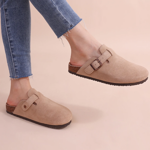 Women's orthopedic balance support slippers, offering ultimate comfort & foot relief. Cozy, easy slip-on indoor shoes.