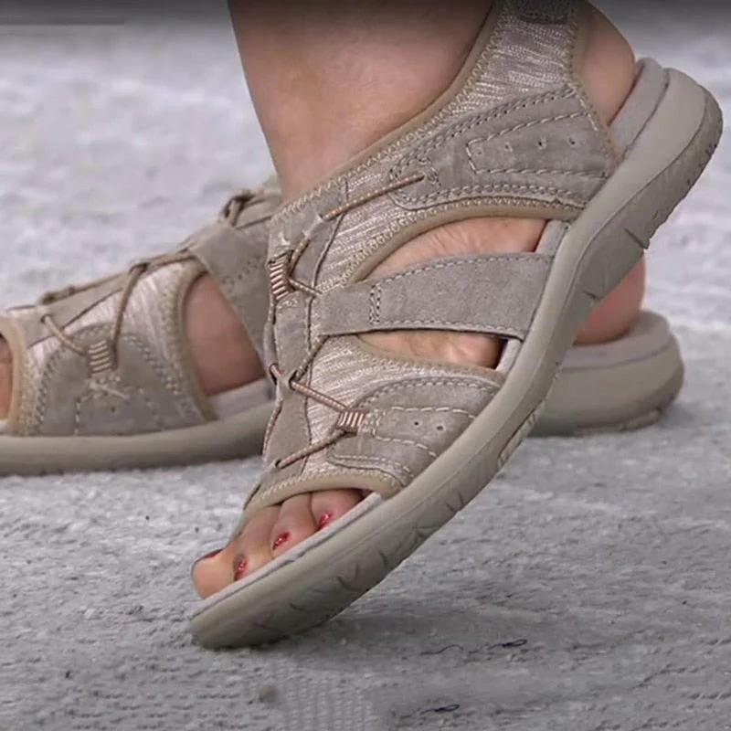 All-day support in women's closed-toe orthopedic sandals, great for walking & foot pain relief.