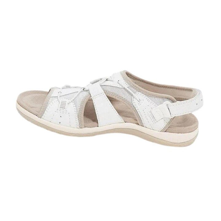 Women's closed-toe comfort sandals for foot pain relief, with strong arch support & cushioned sole.