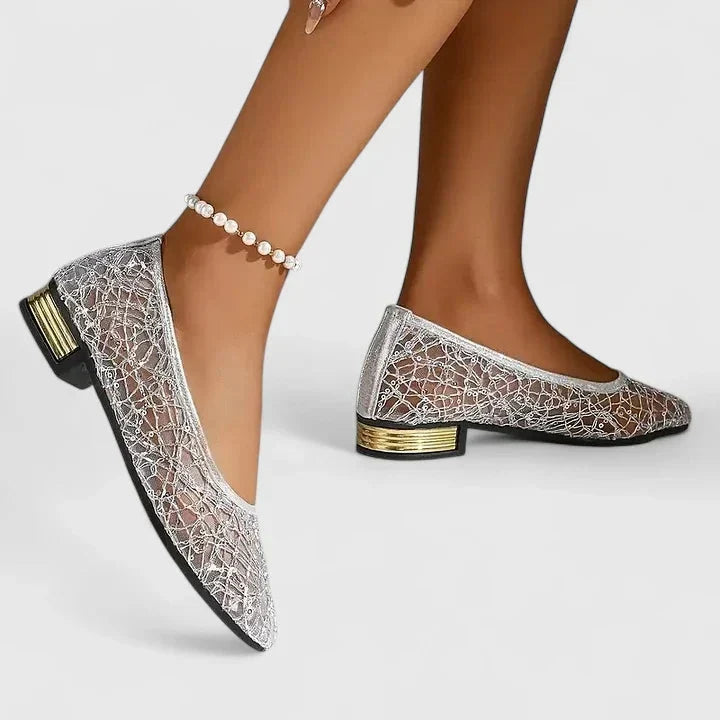 Gold orthopedic walking loafers for women, offering superior comfort and foot support for casual elegance.