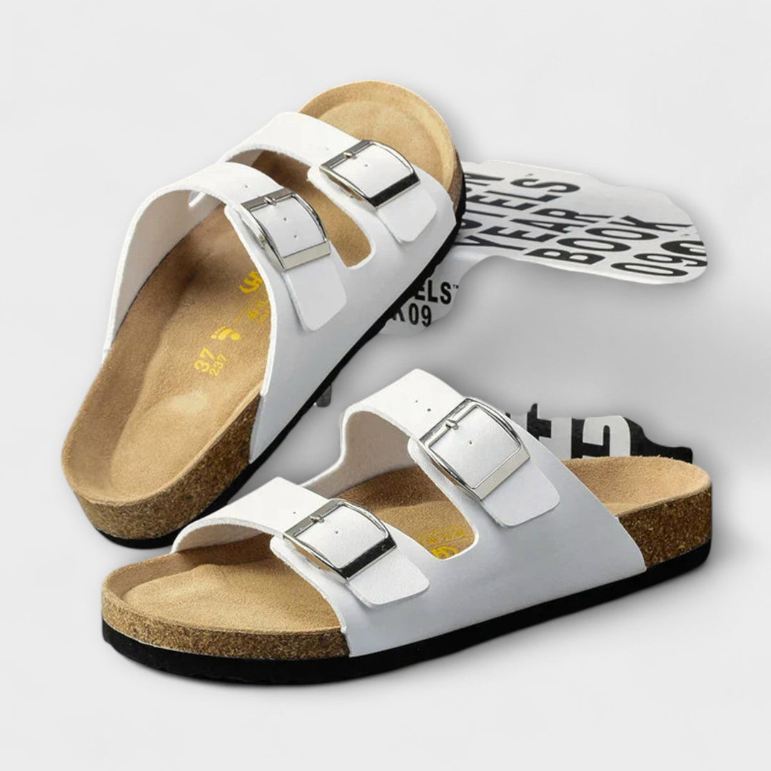 Stylish women's summer sandals with orthopedic arch support, offering ultimate comfort for walking.