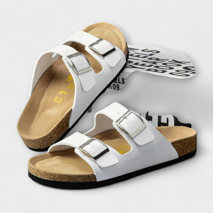 Stylish women's summer sandals with orthopedic arch support, offering ultimate comfort for walking.