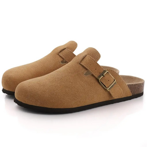 Adjustable women's orthopedic comfort slippers, lightweight for all-day arch support & custom fit.