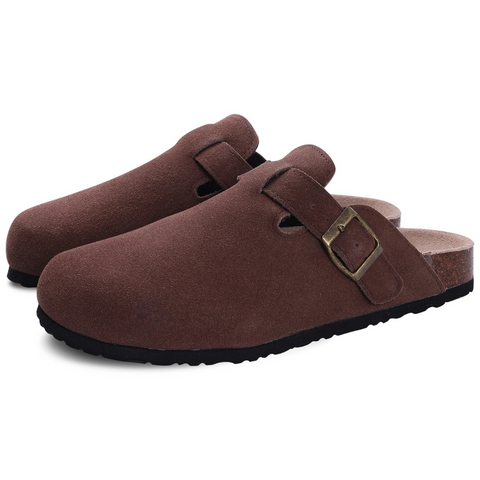 Casual women's house shoes, orthopedic slip-on slippers offering arch support & pain relief comfort.