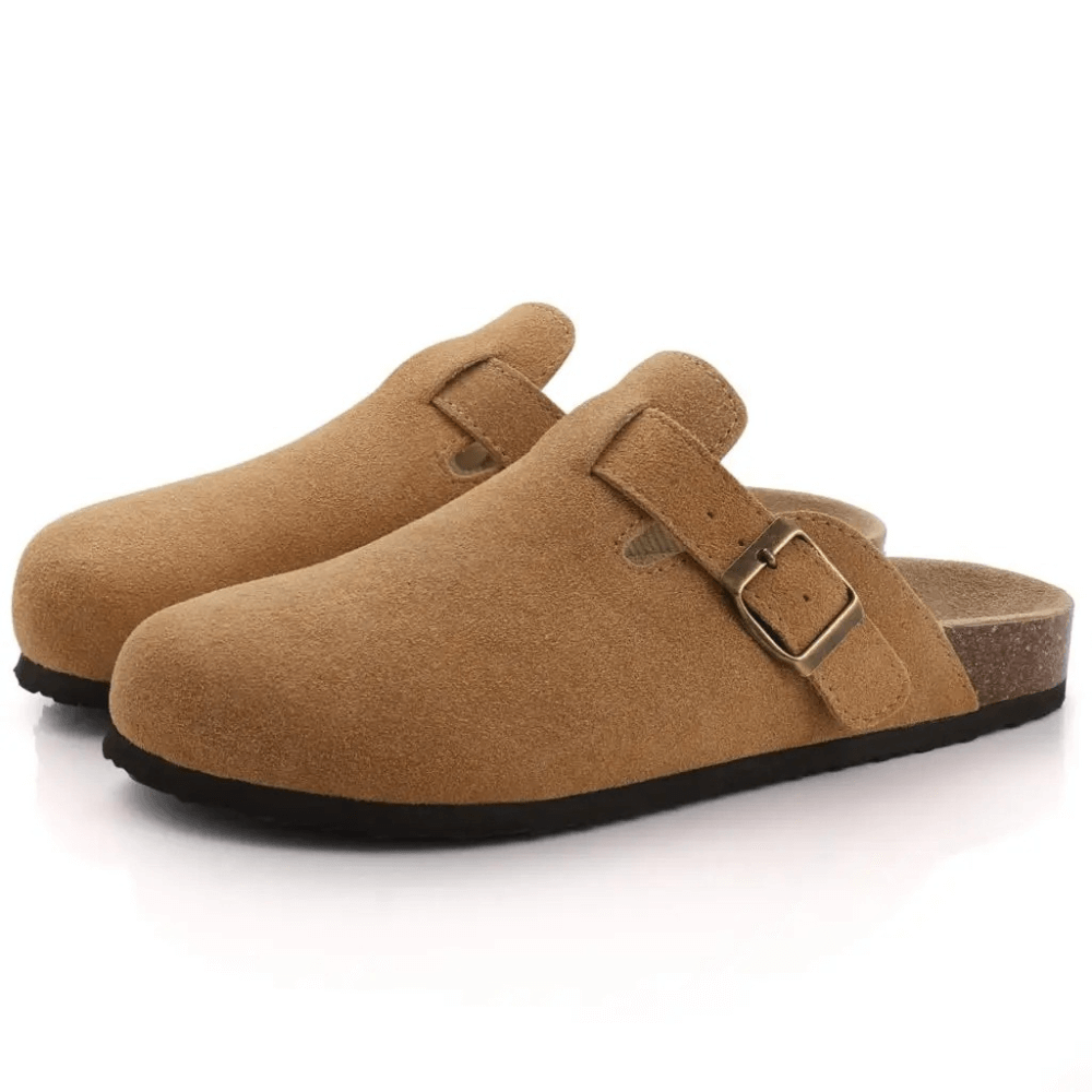 Easy slip-on women's slippers, featuring orthopedic arch support & a soft, cozy feel.
